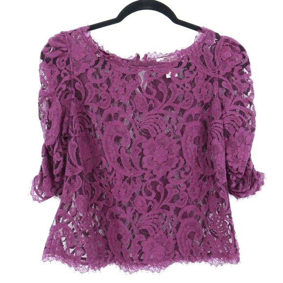 Sundance Tops - Sundance Lace Top Womens XS Purple‎ Witchy Dark Feminine Boho Event Date Night